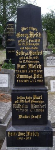 Mesch Georg 1832-1910 Bonfert Sofia 1838-1924 Grabstein